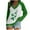 Green, variant on Pntutb Womens Casual St. Patricks Day Print Long Sleeve Tops V-Neck Womens Blouse