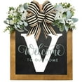 thumbnail image 3 of YAOMOBB Hanging Pendant Farmhouse Front Door Wreath Personalized Welcome Sign, 3 of 6