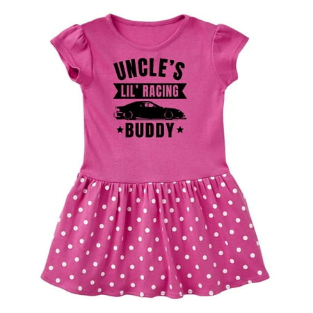 

Inktastic Uncles Lil Racing Buddy Gift Toddler Girl Dress