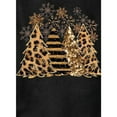thumbnail image 4 of YATELLE Christmas Tree & Snowflake Print Round Neck Long Sleeve Women T-Shirt, 4 of 5