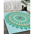 thumbnail image 3 of Ahgly Company Machine Washable Indoor Rectangle Transitional Seafoam Green Area Rugs, 7' x 10', 3 of 7