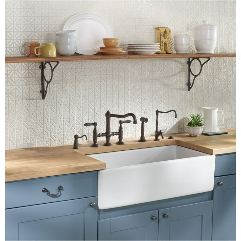 Rohl Country Kitchen 2 Handle Bridge Faucet With Side Sprayer In Satin Nickel