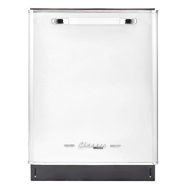 Unique 24" Classic Retro Dishwasher Marshmallow White