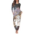 thumbnail image 1 of Conjunto de pijama de diseño navideño para mujer, ropa de dormir femenina de manga larga, traje de dormir informal que combina con todo, ropa de casa con estampado a pedido, 1 of 4