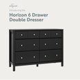 thumbnail image 4 of Storkcraft Horizon 6 Drawer Nursery Double Dresser, Black, 4 of 12