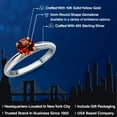 thumbnail image 2 of Gem Stone King 925 Silver and 10K Yellow Gold Red Garnet Solitaire Engagement Ring for Women | 0.55 Cttw | Round 5MM | Gemstone January Birthstone | Size 5, 2 of 6
