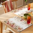 thumbnail image 4 of Eucalyptus Leaves Placemats Set of 6 Farmhouse Idyllic Flowers Floral Leaaf Place Mats Indoor Wipeable Table Mats Washable Cloth Dining Table Placemats for Kitchen Holiday Party Home Decor 13x19 Inch, 4 of 9