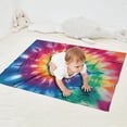 thumbnail image 2 of Colorful Rainbow Tie Dye Spiral Pattern Blanket,Comfortable Soft Lamb Wool Throw Blanket,All Season,Warm Lightweight Blankets for Sofa Bed Couch Living Room Chair,30"x40", 2 of 4