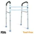 thumbnail image 6 of Oasisspace Stand Alone Toilet Safety Rail - Heavy Duty Medical Toilet Safety Frame for Elderly, Handicap and Disabled - Adjustable Bathroom Toilet Handrails, Fit Any Toilet, 6 of 8