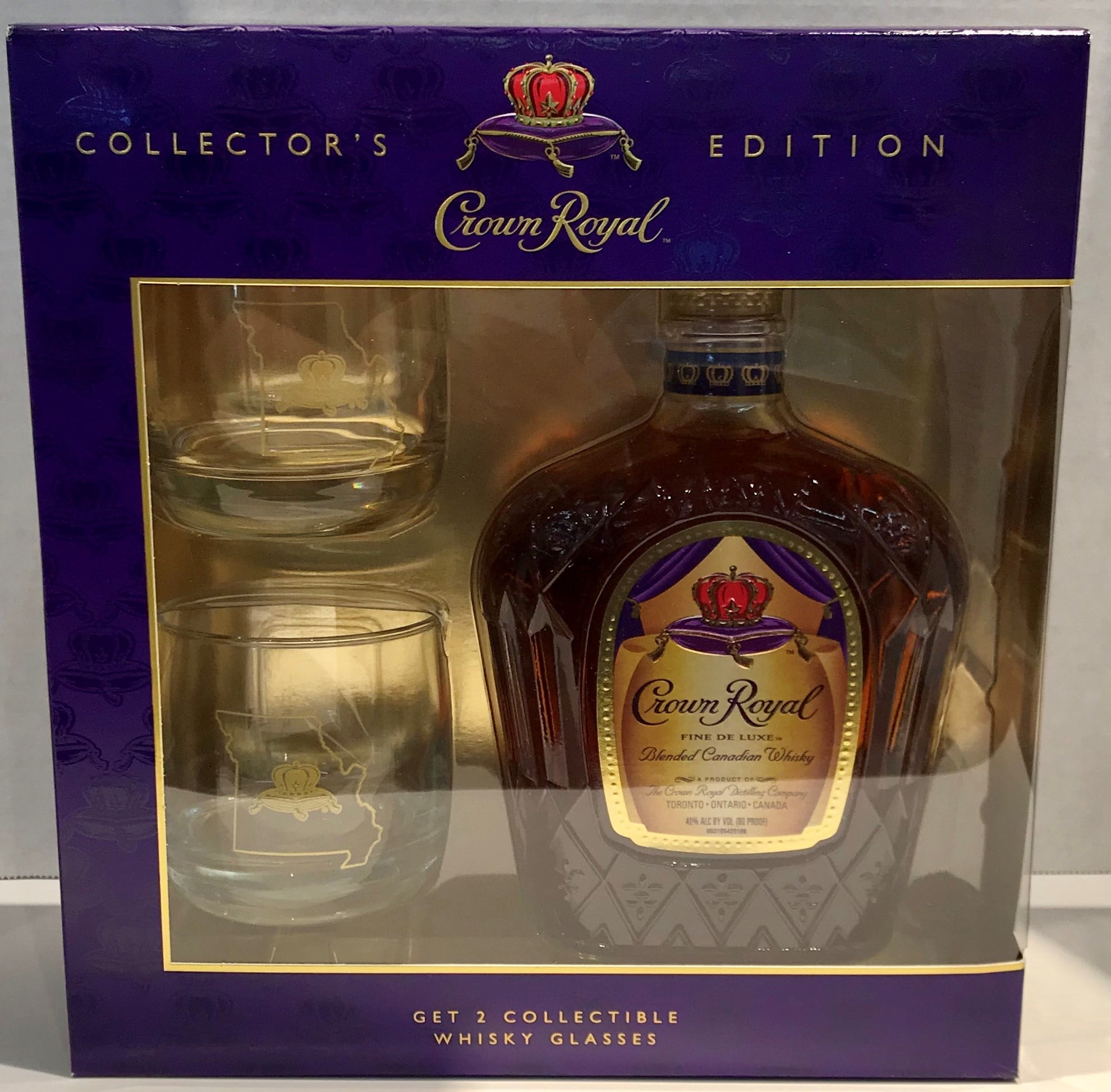 Crown Royal 750ml W/state Glasses
