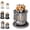 Gray-Short, variant on 360 Rotating Stainless Steel Knife Holder, Block Utensil Organizer for Kitchen Countertop with Removable Drip Tray & 6 Hooks, Space Saving，Gray-Short