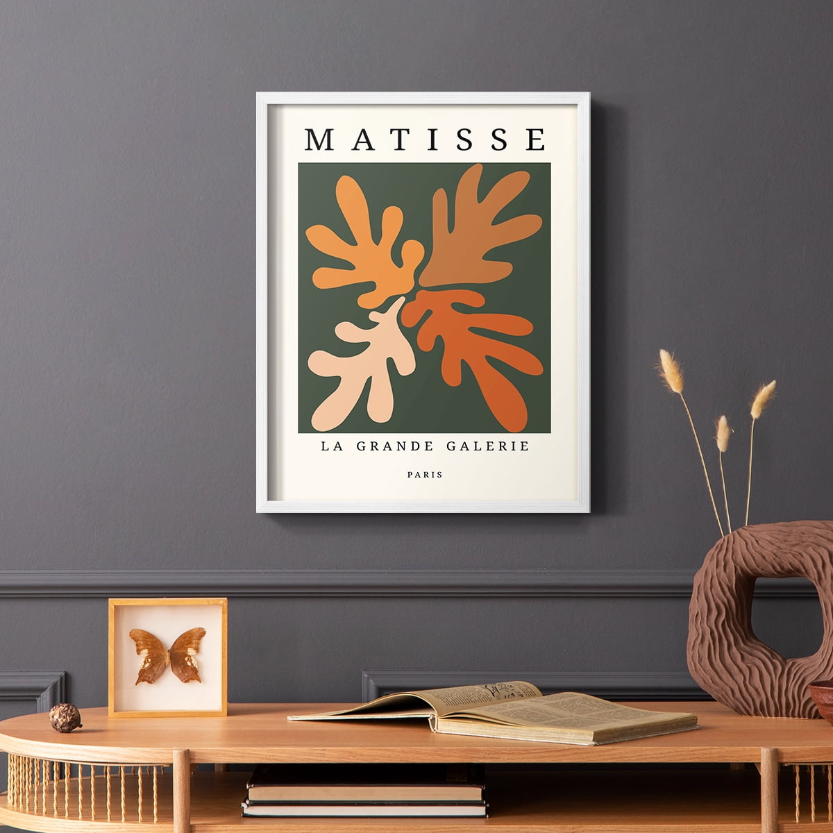 Matisse CCCLXXXV in White Solid Wood 16 x 20 Framed Print