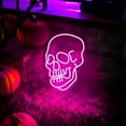 thumbnail image 5 of Skull Neon Sign Halloween Decorations Skull Neon Light Sign  12.8 X 8.8 Inch Hot Pink USB and Battery Powered Skeleton Ghost Neon Sign for Bedroom Mancave Bar Shop Party, 5 of 5