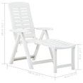thumbnail image 2 of vidaXL Chaise Longue de Patio Pliante Extérieure en Plastique, 2 of 6