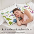 thumbnail image 5 of Colorful Dinosaur Body Pillow Covers, Cute Cartoon Animals Soft Breathable Throw Pillow Cases with Invisible Zipper, Decorative Pillowcase Pillows Protectors for Sofa Bed Couchair 20"x54", 5 of 9