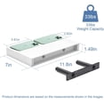 thumbnail image 3 of Floating Shelves for Wall, Bathroom Shelves Over Toilet, Wall Shelves & Book Shelf, Hanging Shelf, Modern Wooden Wall-Mounted Small Floating Shelves, 12x7x1.5 in (Smoke Gray, Set of 4), 3 of 10
