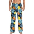thumbnail image 2 of Goofa Sunflowers Printed Soft Pajama Pants for Men, Wide Leg Comfy Casual Lounge Yoga Pants-Large, 2 of 9
