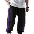 thumbnail image 2 of CNKOO Mens Tear Away Pants Loose Fit Basketball Casual Training Pants High Split Snap Button Up Sweatpants, 2 of 6