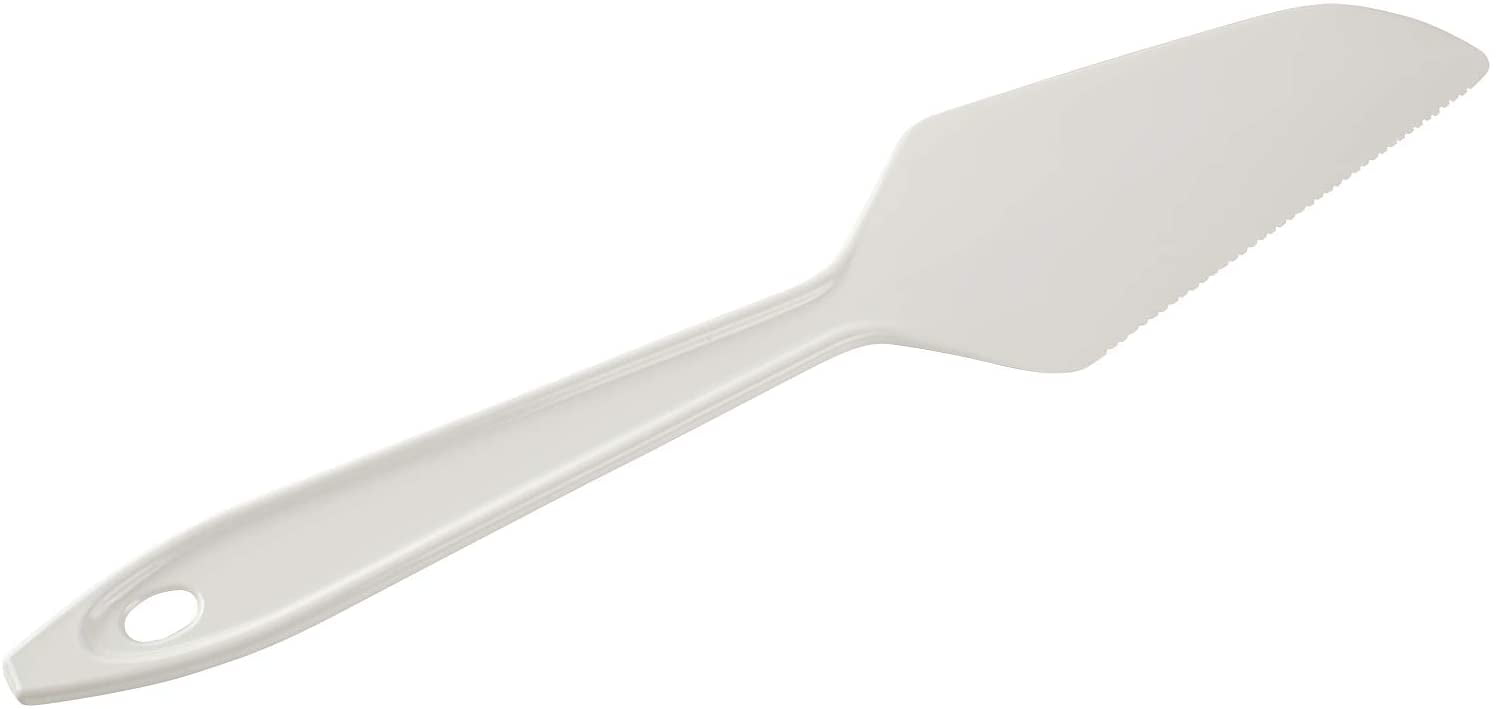Hutzler Lopol Nylon Plastic Cake Knife, 11 inch, White (3701-2wh)