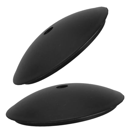 ORDDIART 2-Pack Toilet Brush Replacement Covers Black PP Anti-Stain Odor Blocking Plates for Bathroom Cleaning
