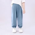 thumbnail image 6 of Lenpel Children's Summer Pants 2 Pc Toddler Girls Boys Elastic Waist Pull on Cinch Bottom Trousers Baggy Casual Joggers, 6 of 7