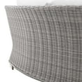 thumbnail image 6 of Sofa Corner Chair, Rattan, Wicker, Light Grey Gray White, Modern Contemporary Urban Design, Outdoor Patio Balcony Cafe Bistro Garden Furniture Hotel Hospitality, 6 of 8