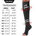 thumbnail image 3 of 4XL Extra Large Men and Womens Compression Knee High 20-30mmHg - Black, 4XL, 3 of 9