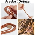 thumbnail image 4 of 2 Pairs Leather Boot Laces 55 Inch Flat Leather Shoe Laces Brown Cowhide Shoelaces Durable Leather Boot Strings for Boots Boating Shoes Cloth Jeans Bag Baseball Mits, 4 of 6