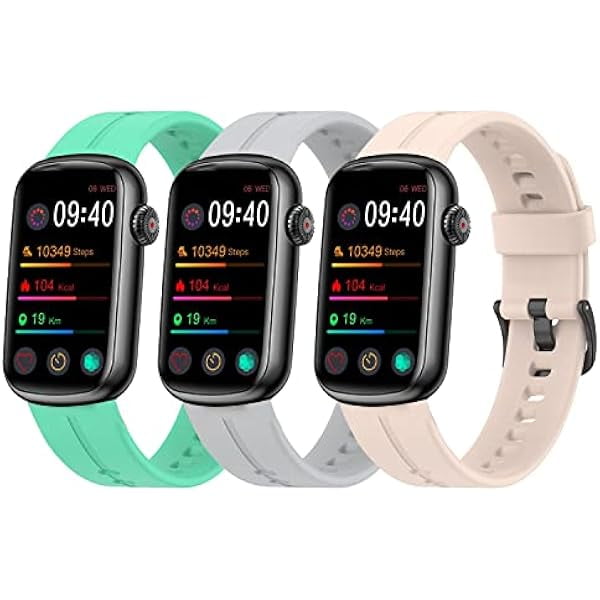 wonima11 Sport Watch Band Compatible for FITVII HM08 Fitness Tracker Replacement Soft Silicone Wristband Sport Strap for FITVII Slim Fitness Tracker Bands for Men Women