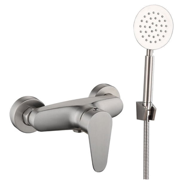 Rociador de mano con manguera de 59 pulgadas, válvula de núcleo de cerámica que garantiza un funcionamiento suave, grifo de baño de acero inoxidable SUS304 para un control confiable de agua fría y