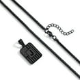 thumbnail image 5 of Apsvo Black Initial Necklaces for Men Women Son Boyfriend Stainless Steel American Flag Stars Dog Tag Name Alphabet Letter Pendant Necklace Birthday Christmas Gift Jewelry 20+2 Inch Chain, 5 of 8