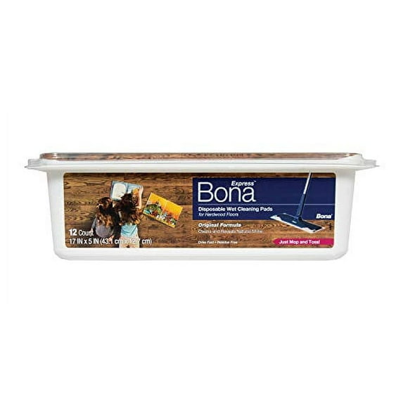 Bona Hardwood Disposable, 12 Count Floor Wet Cleaning Pad