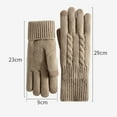 thumbnail image 3 of Puntoco Winter Gloves for Women Warm Wool Touch Screen Ladies Windproof thermal Knit Fleece Lined Gloves for Cold Weather, 3 of 9
