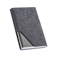 thumbnail image 3 of MasteelfCA Porte-Nom Portable en Acier Inoxydable et Cuir, Boîte de Rangement pour Cartes de Crédit (Gris Foncé), 3 of 8