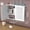 50x9x36cm, variant on Modern White Wall-Mount Router Storage Box - Punch-Free WiFi Modem Organizer with Shelf - Wooden Wireless Accessory Holder for Living Room & Home Office Décor