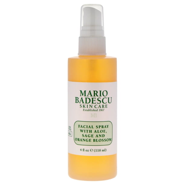 Spray facial con aloe, salvia y azahar de Mario Badescu para unisex - Spray de 4 oz