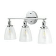 thumbnail image 3 of 3-Lights Dome Glass Shade Vanity Lighting - 24.8"D×5.5"W×9.8"H, 3 of 5