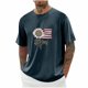 thumbnail image 1 of Tops para hombre, blusas y camisas de cuello redondo y manga corta para hombre, blusas casuales de moda con cuello redondo y manga corta para hombre, blusas de poliéster para hombre, 1 of 4