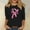 Black, variant on Luxalzxs Women's Breast Cancer Awareness Shirts Pink Ribbon Graphic Cute Tee Shirt 3/4 Sleeve Round Neck Loose Fit Casual Tops