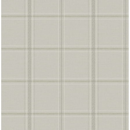 Chesapeake Auberge Taupe Plaid Wallpaper