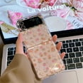 thumbnail image 6 of for Samsung Galaxy Z Flip 4 Cute Woman Case Kawaii Flower Print, Clear Bling Case for Galaxy Z Flip 4 with Hinge Protector, Glitter Powder Lovely Floral Design Girly Case for Z Flip 4, 6 of 15
