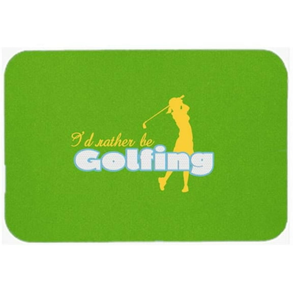 Carolines Treasures  I Had Rather Be Golfing Woman On Green Mouse Pad- Hot Pad Or Trivet