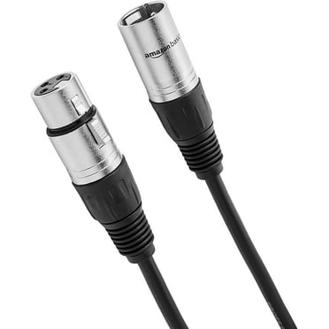 XLR Microphone Cable for Speaker or PA System, All Copper Conductors, 6MM PVC Jacket, 6 Foot, Black