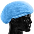thumbnail image 3 of Gorros desechables para el cabello - 100 unidades (azules), 3 of 5