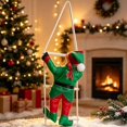 thumbnail image 6 of Wiywef Elf Climbing Rope Ladder Christmas Ornament, Plush Gnome Tree Pendant, 6 of 7