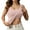 Pink, variant on Plus Size Women's Cotton Built In Bra Tank Top with Light Padded Support Crew Neck Sleeveless Camisole for Workout Casual Summer 2025 80g 25x20x2cm