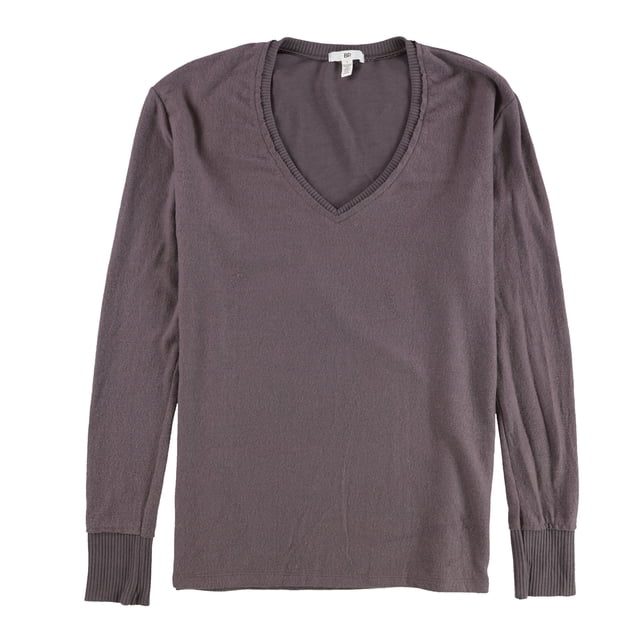 BP. Womens Solid V-Neck Pullover Sweater prplsyrup S