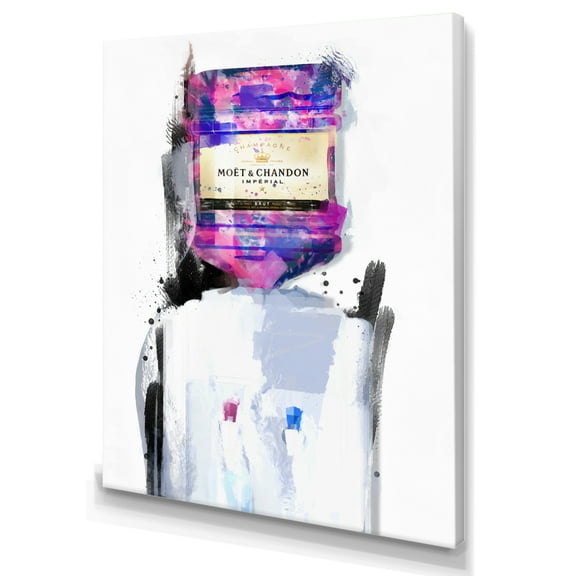Designart Luxury Champagne Dispenser Canvas Wall Art