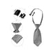 thumbnail image 3 of INSPIRE CHIC Corbata de uniforme linda preatado de rayas cortas para mujeres, casual escolar, talla única, negro y blanco, 3 of 6