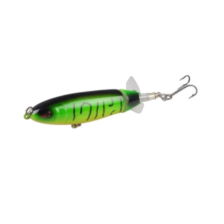 Propeller Topwater Fishing Lure Floating Hard Bait for Bass Pike Perch 13g 10cm Metal Surface Lure with Action and Hook for Lake River Reservoir Fishing
